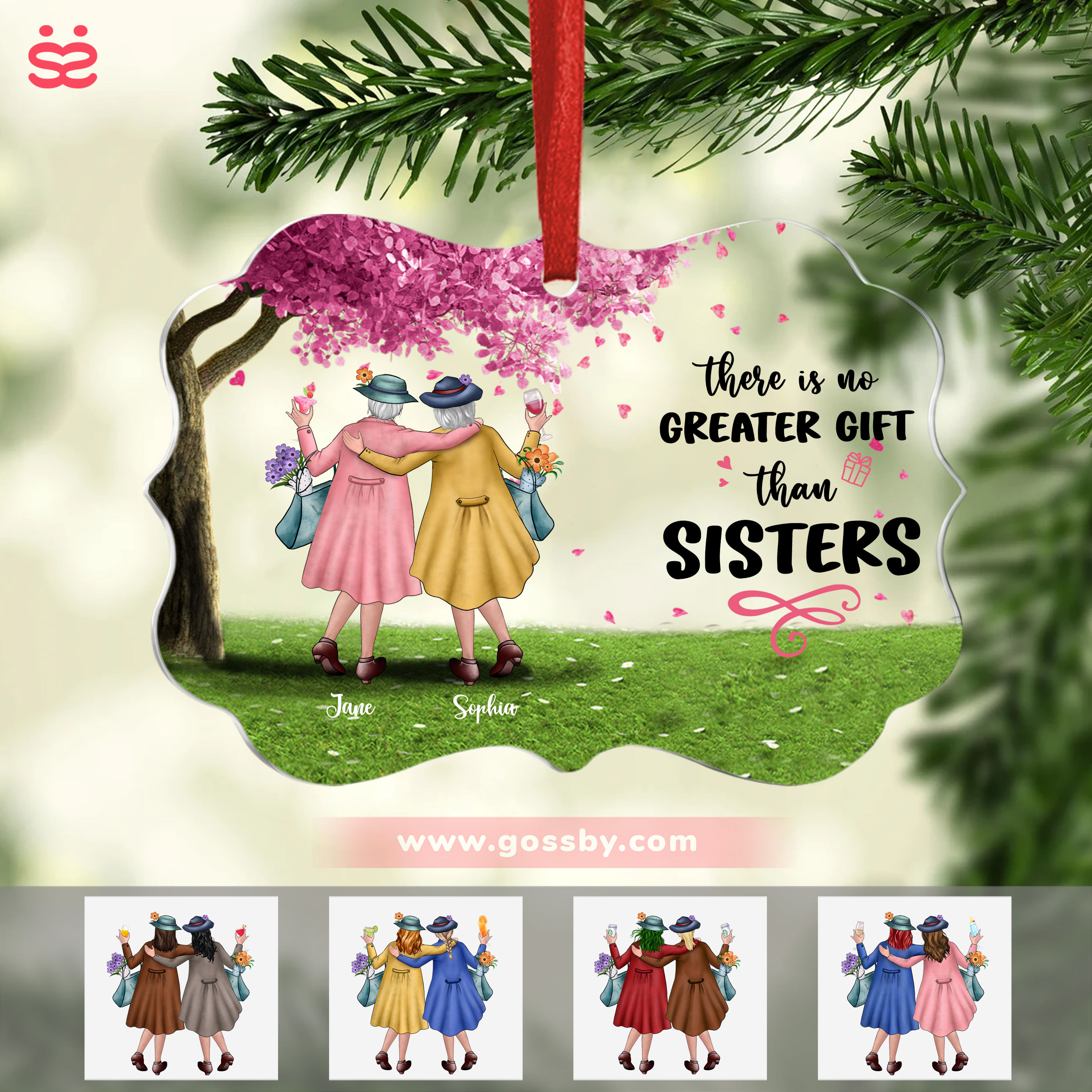 2 Sisters - There Is No Greater Gift Than Sisters (19628) - Personalized Ornament