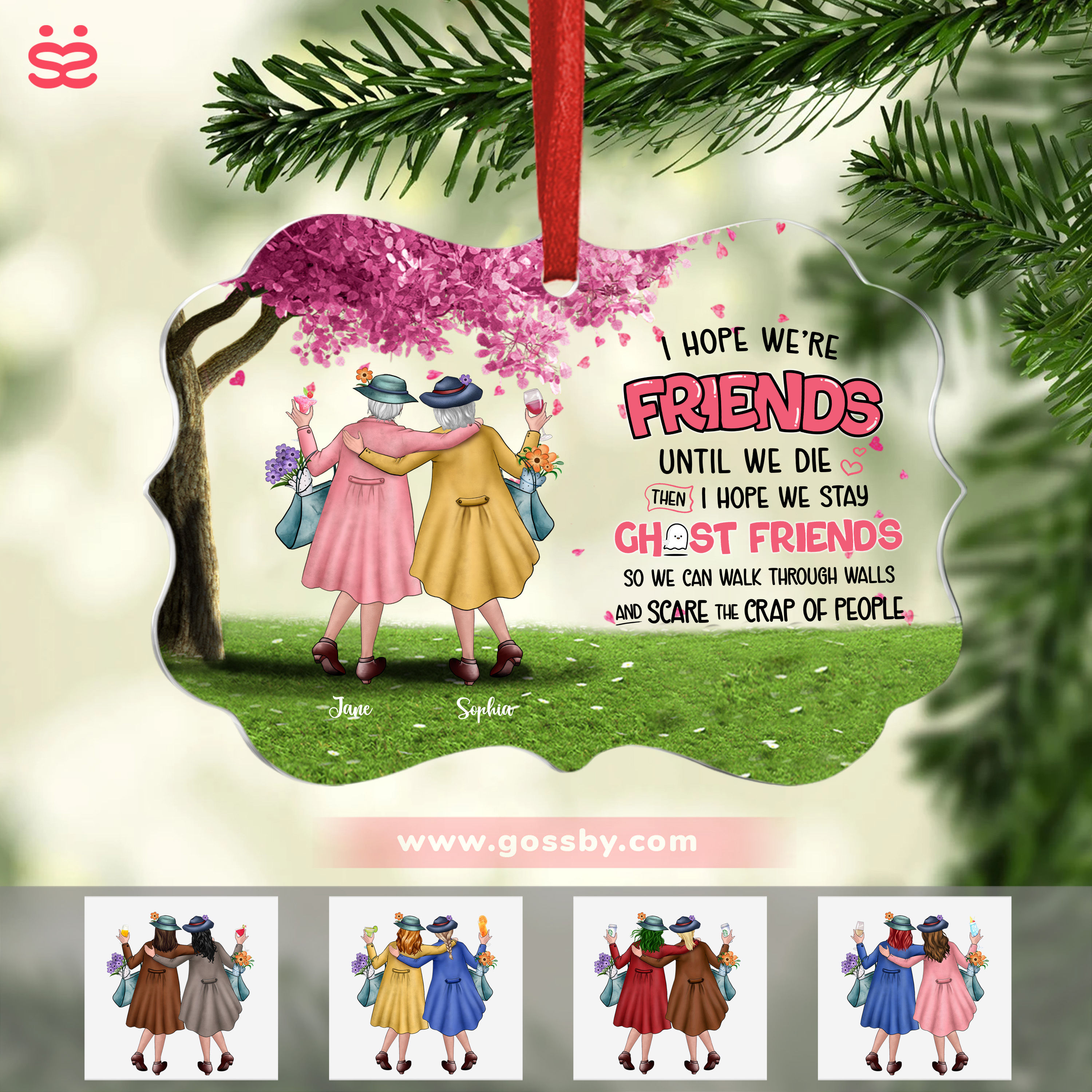 Best friends - I Hope We're Friends Until We Die (19628) - Personalized Ornament