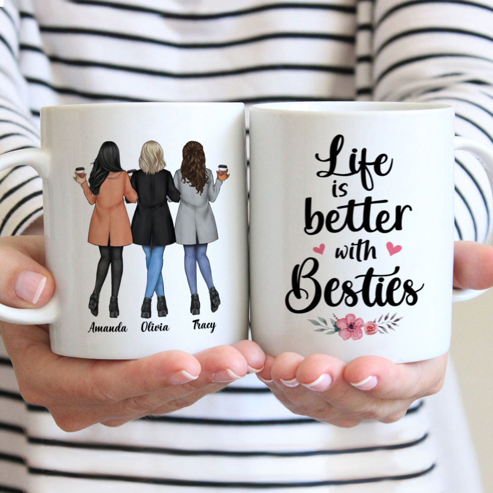 Camel Coat - Life Is Better With Besties 2 - Personalized Mug