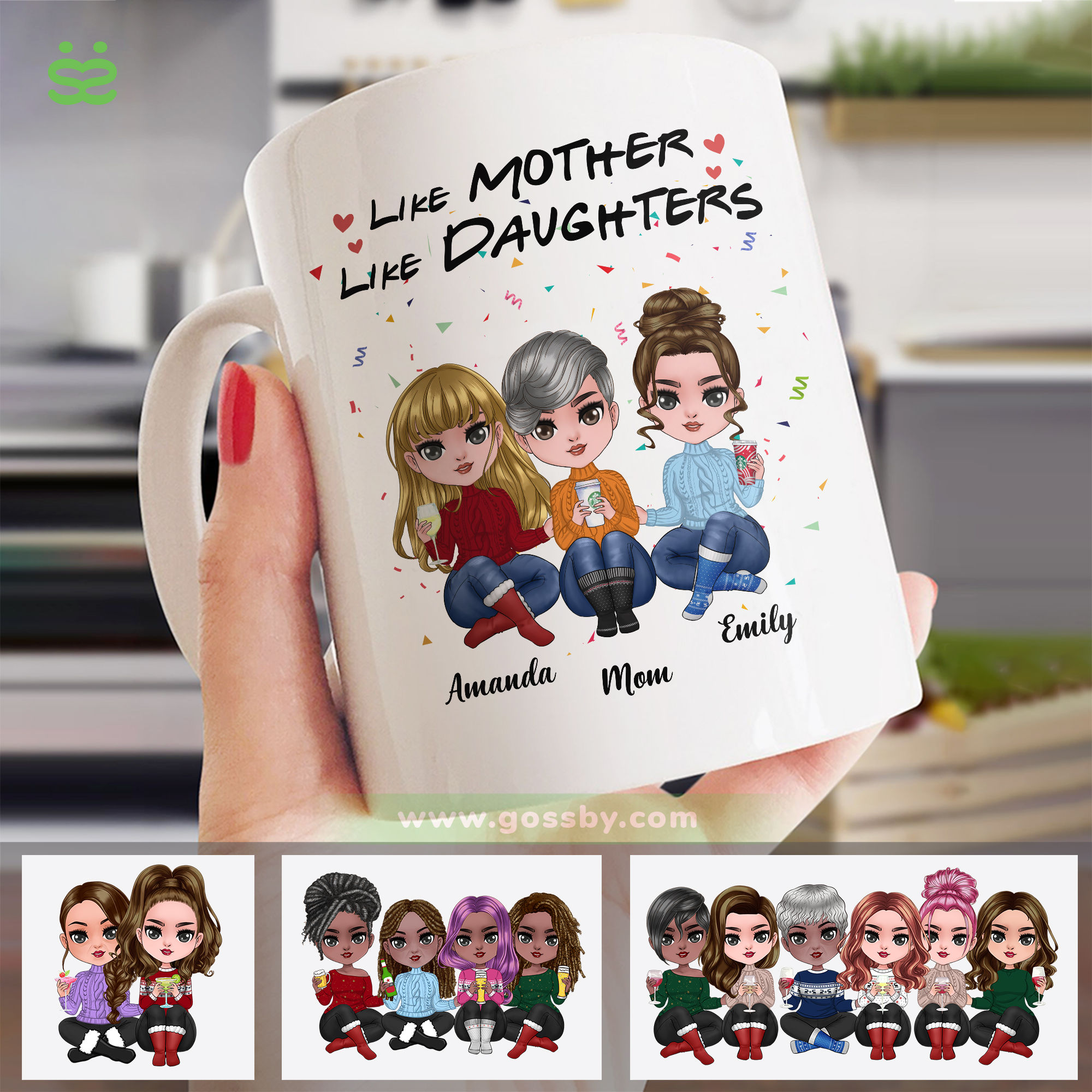 Mother & Daughters - Like Mother Like Daughters (11783) - Personalized Mug