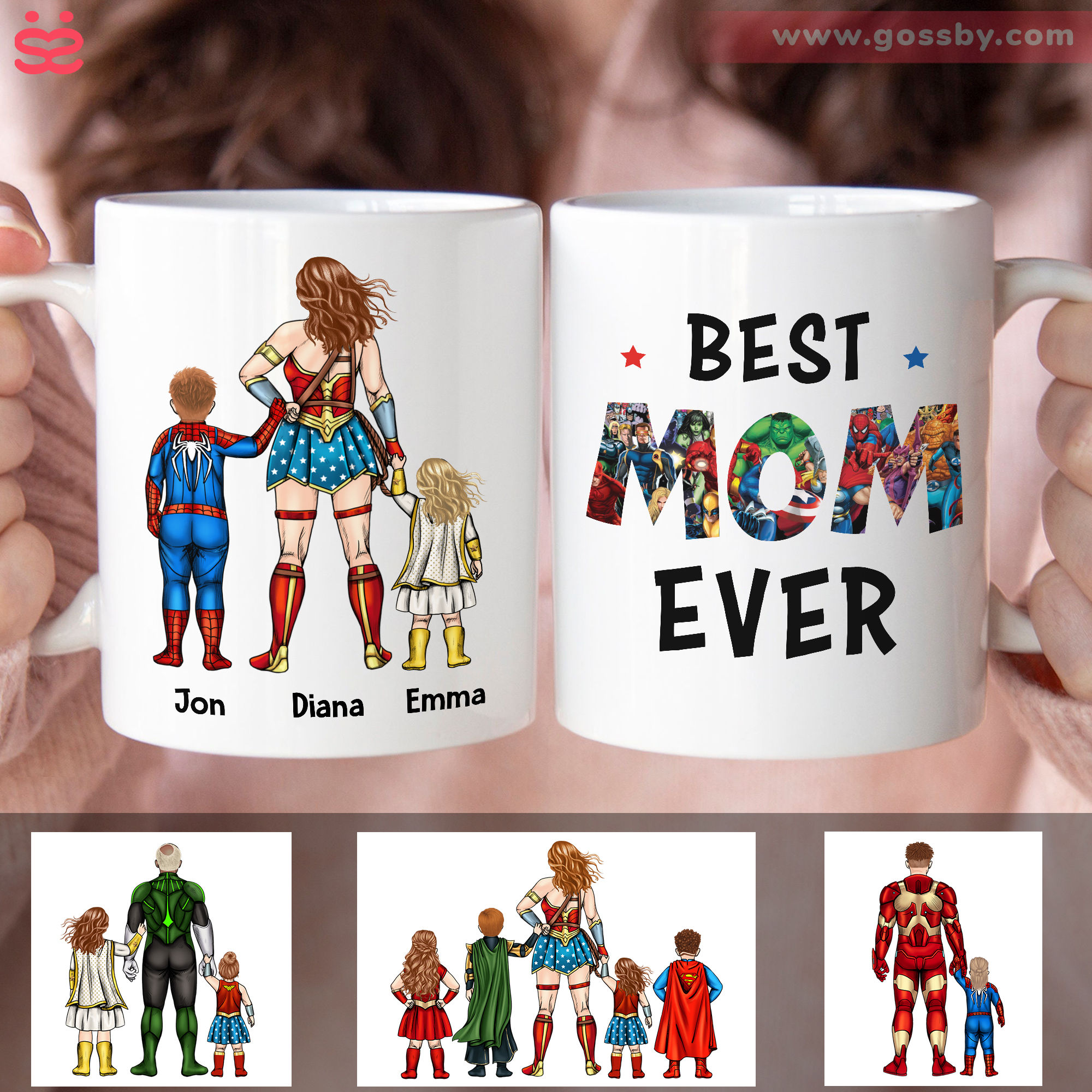 Mother & Kids - Best Mom Ever - Best Gift For Mother's Day - Personalized Mug