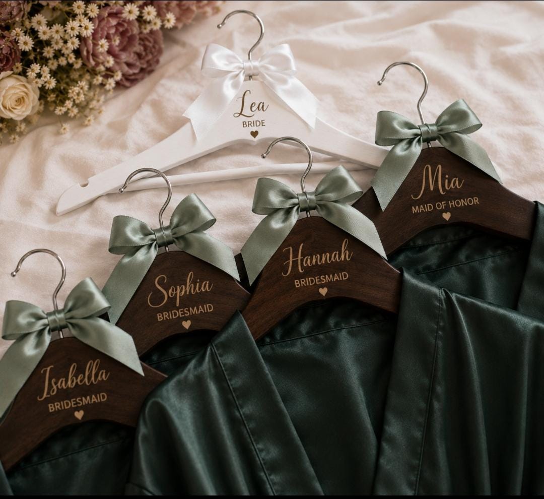 Party Favors - Personalized Hangers, Engraved Hangers for Bride and Bridesmaid, Wedding gift, Personalized Bridal Dress Hanger, Wedding favors,Bride gift - Personalized Trendy 2026