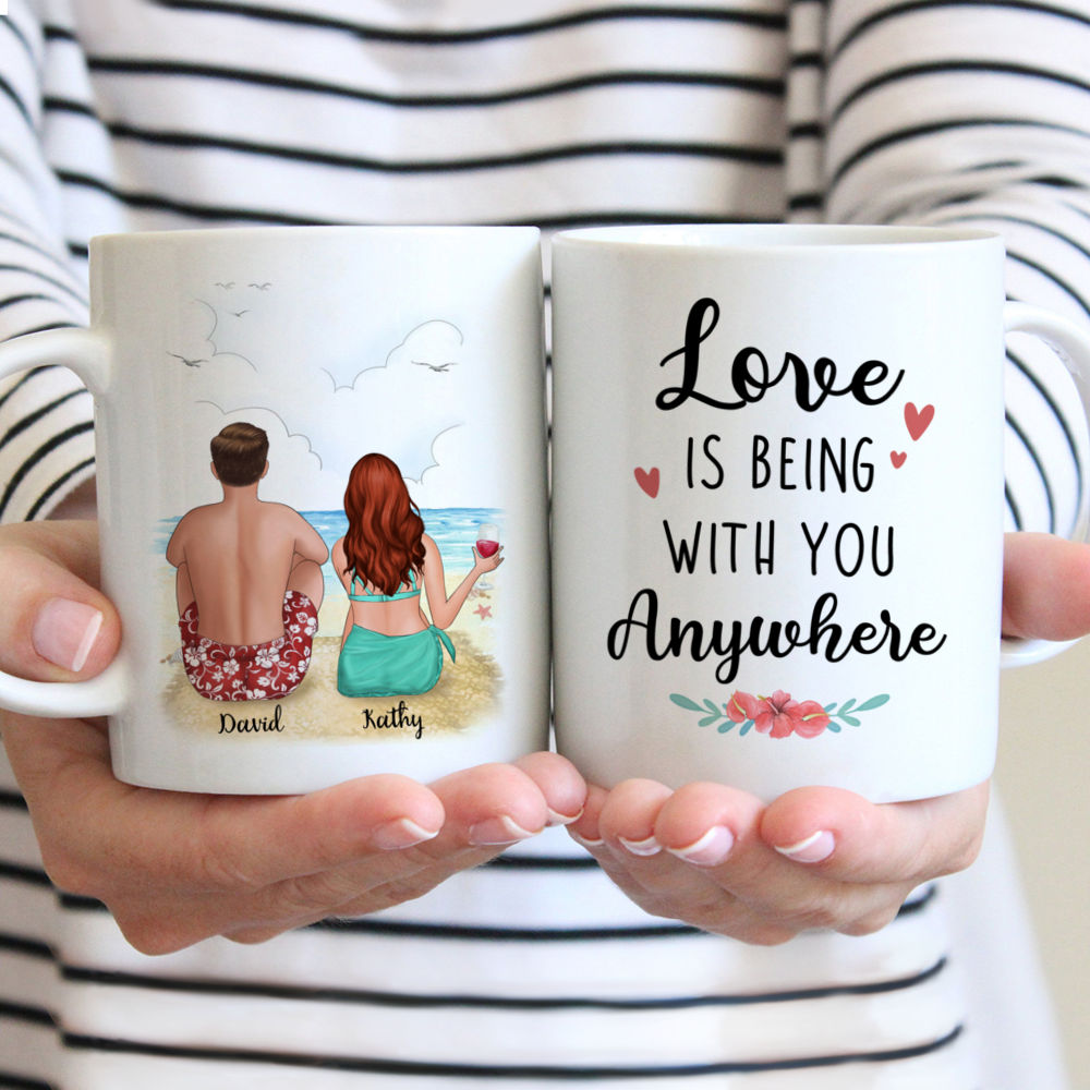 Personalized Couple Mug - Love Is Being With You Anywhere