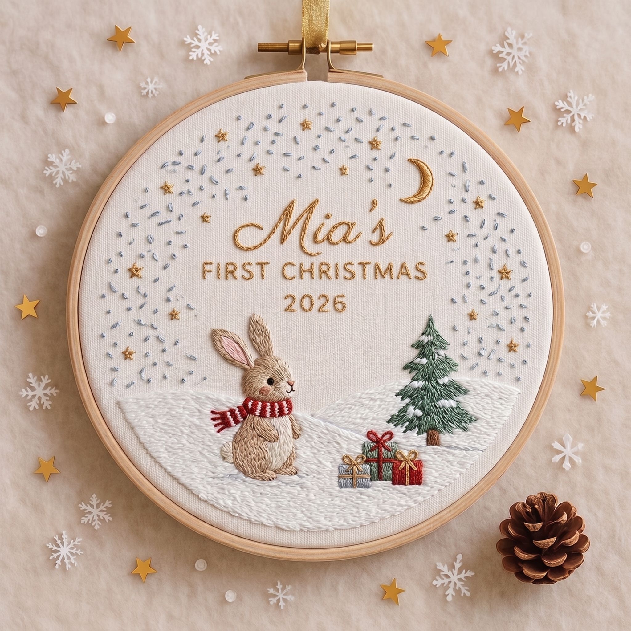 Personalized First Christmas Ornament - Custom Baby Name