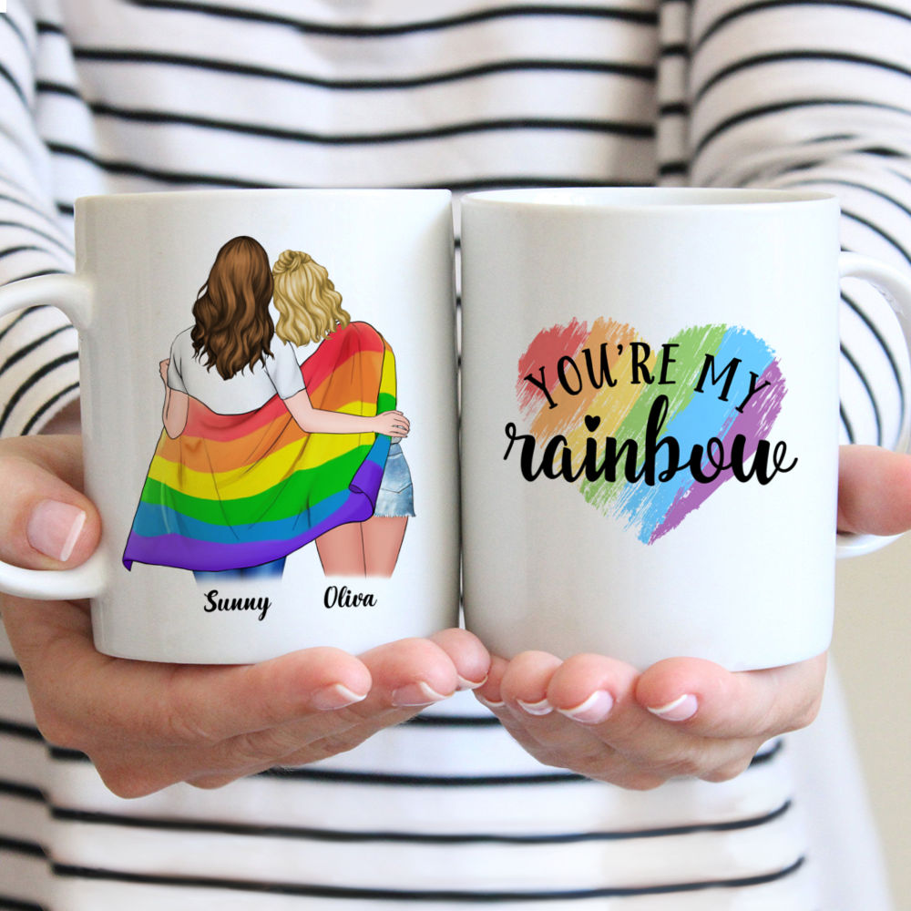 Personalized Mug - LGBT Couple | W - You are my rainbow