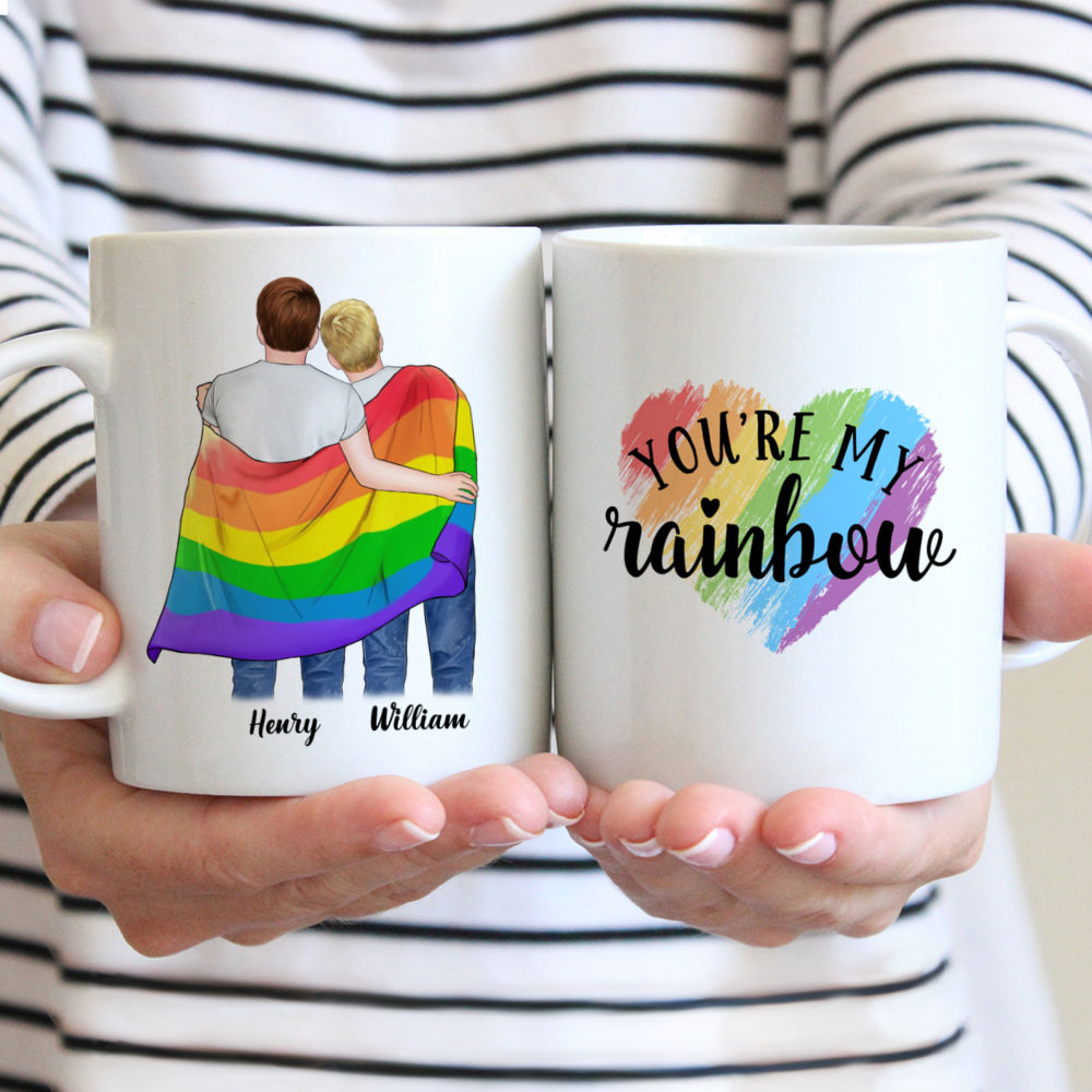 Personalized Mug - You Are My Rainbow (LGBT Couple)