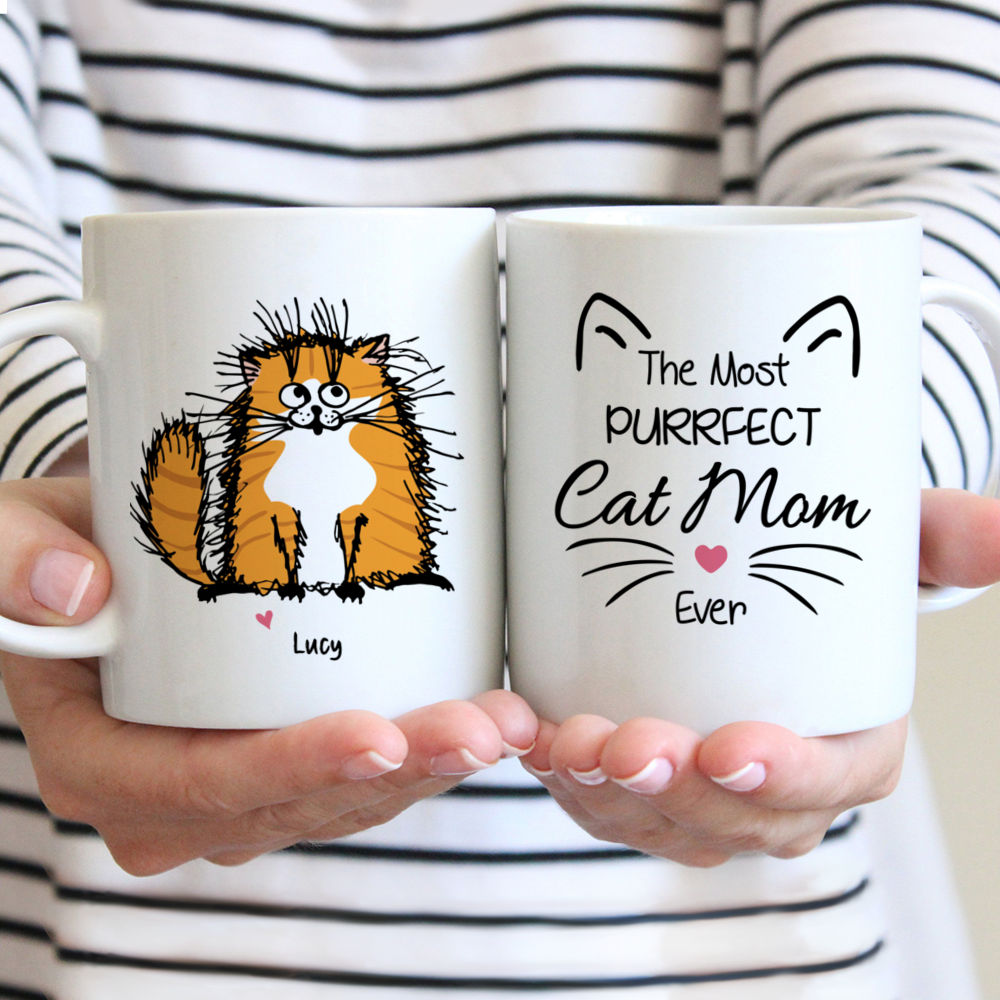 Personalized Mugs - Cat Family - The Most Purrfect Cat Mom Ever