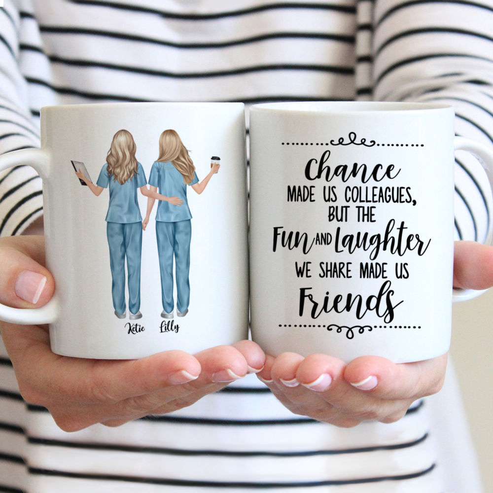 Personalized Nurse Mug - Chance Made Us Colleagues Custom Mug | Gossby