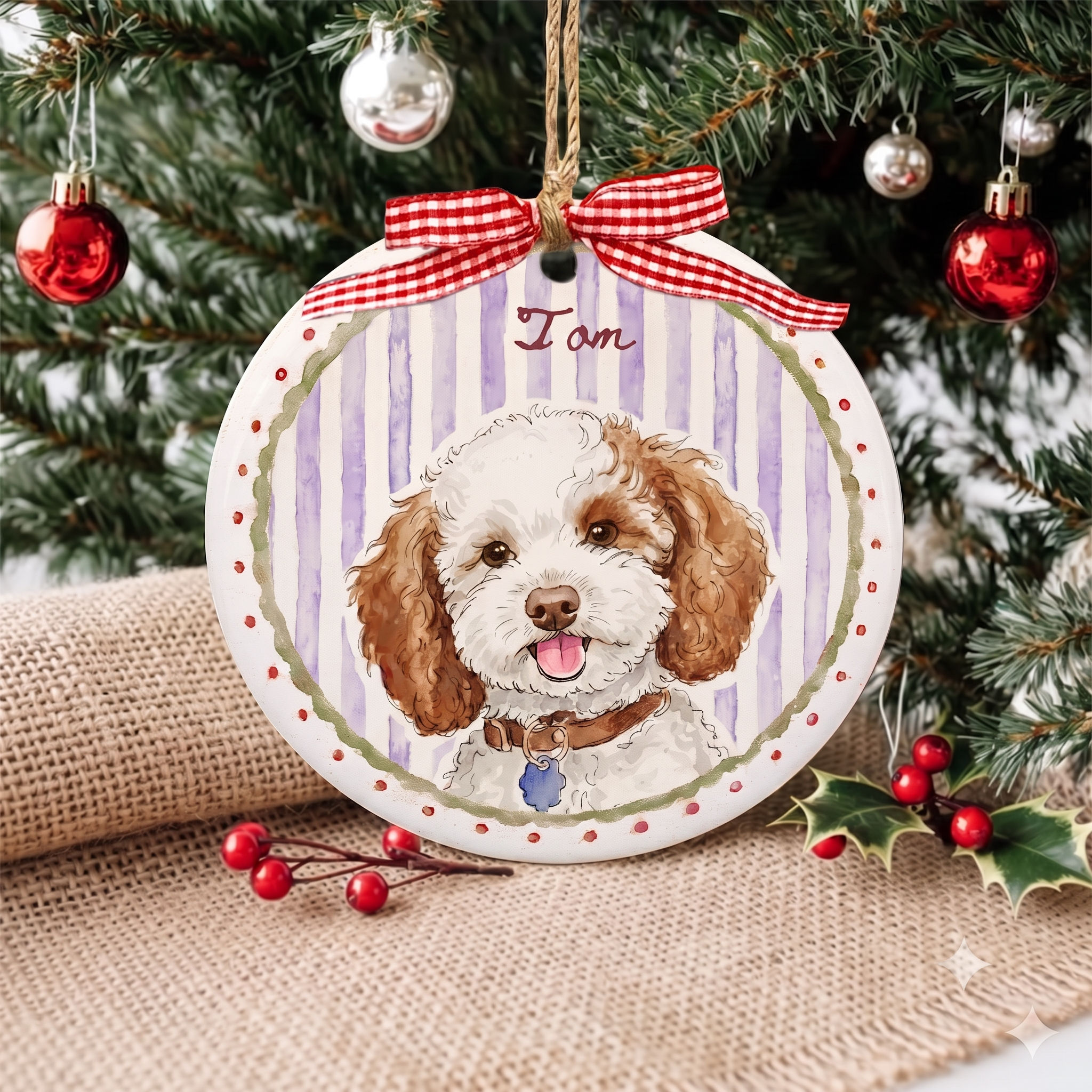 Photo Transform Ornament - Personalized Watercolor Photo Horse, Dog, Cat... Ornament, Pets, Animal Lover Gift, Equestrians Keepsake, Xmas Farm Gift - Personalized Photo Ornament