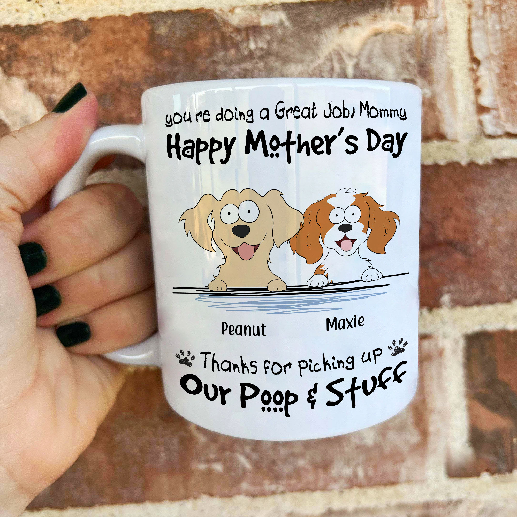 The Best Gift for Mother's Day - Thank for Picking up my Poop & Stuff Happy Mother's Day - Personalized Mug